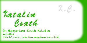 katalin csath business card